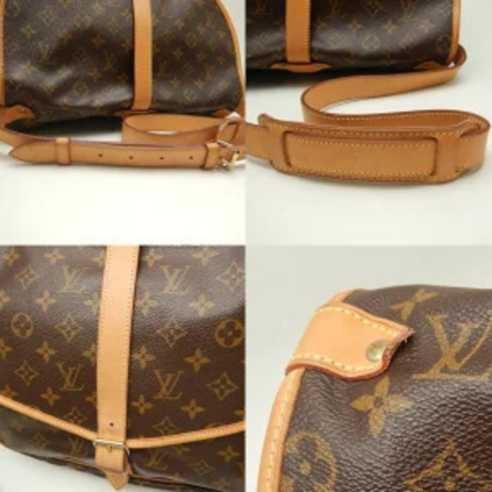 Louis Vuitton Shoulder Bag Brown Monogram Saumur - Picture 8 of 9